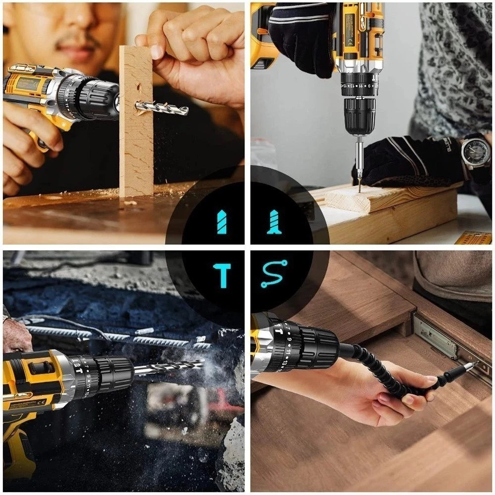 Parafusadeira Furadeira 48V  Com Maleta e Acessórios [+1Bateria potente GRATIS]