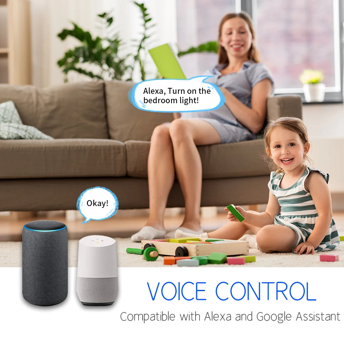 Interruptor Wifi Inteligente 4x2 Tuya Alexa e Google assistent