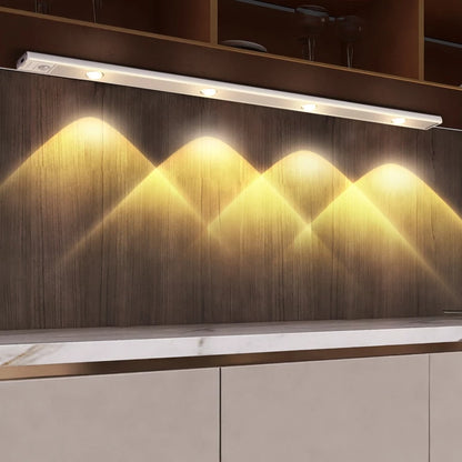 Luminária LED Barra com Sensor de Movimento - Recarregável e Fácil Instalação 4 em 1