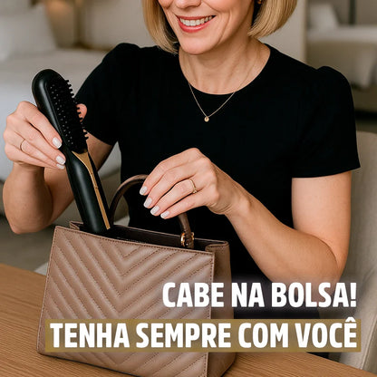 Escova Alisadora de Cabelo 5 em 1 Sem Fio TechMax