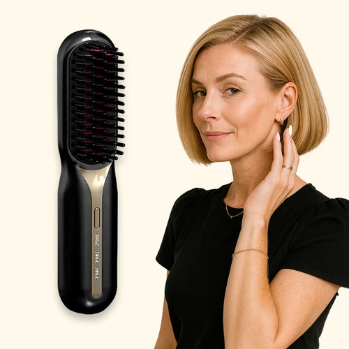 Escova Alisadora de Cabelo 5 em 1 Sem Fio TechMax
