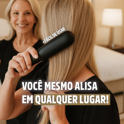 Escova Alisadora de Cabelo 5 em 1 Sem Fio TechMax